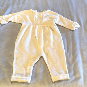 Vintage Pride N Joy Knit Sweater One Piece 3-6 mos Romper White Embroidered Toys